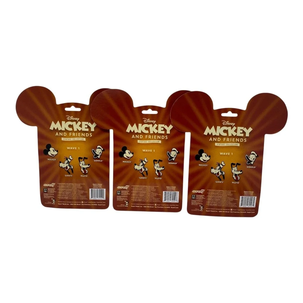 Disney Mickey & Friends Vintage Collection Reaction‎ Figures Goofy Donald Pluto - Picture 2 of 8
